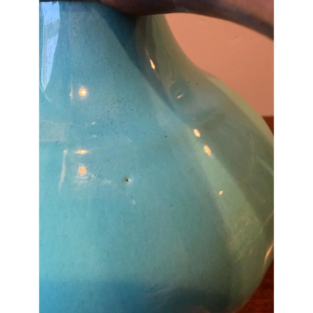 Vintage Gladding McBean El Patio Glacial Blue Drip Glaze Coffee Carafe